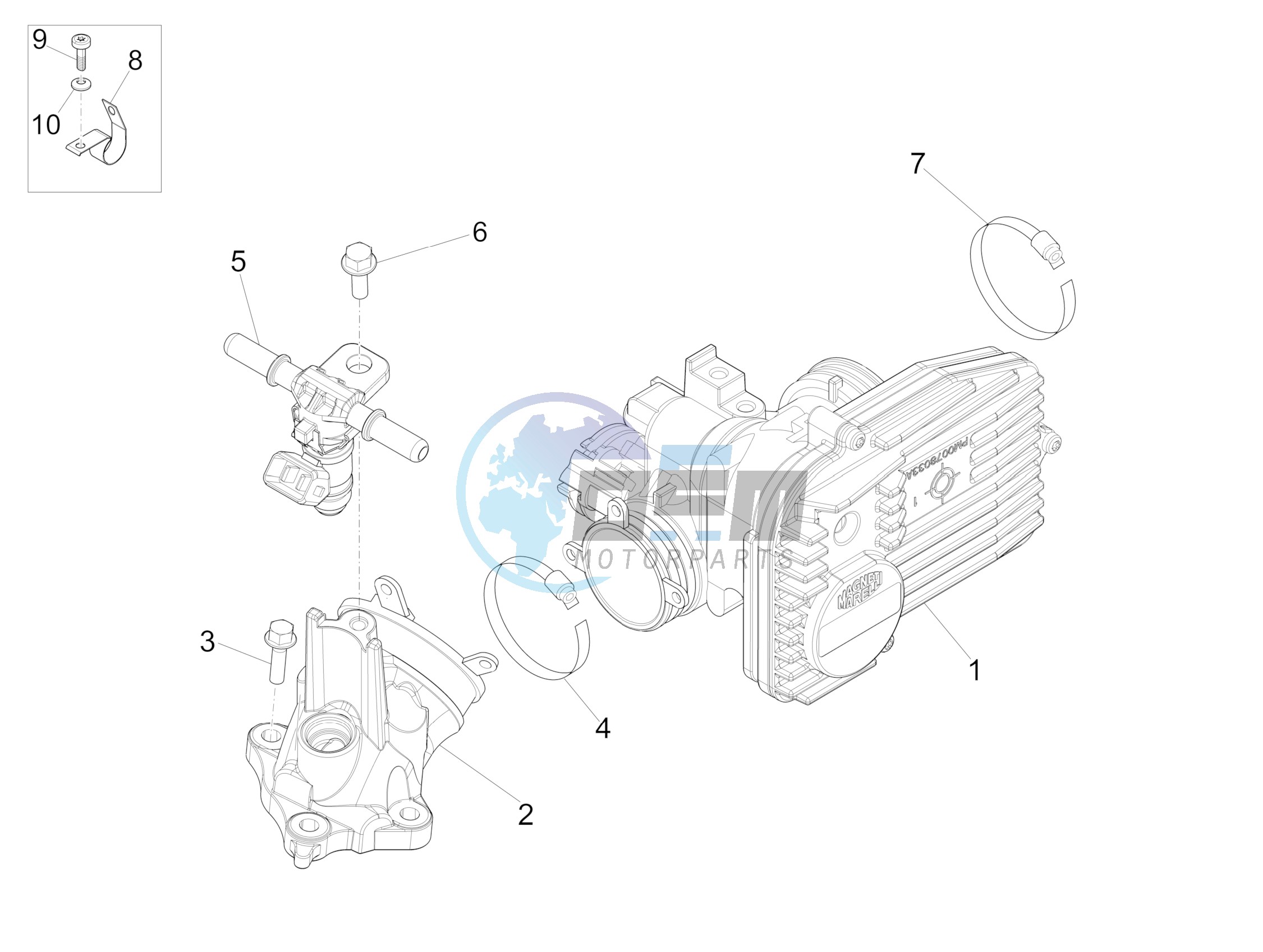 Throttle body - Injector - Induction joint