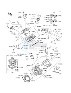 KRF 750 D [TERYX 750 4X4] (D8F) D8F drawing CYLINDER HEAD