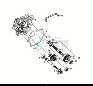 ORBIT III 125 (XE12W2-EU) (E5) (M1) drawing MISSION CASE-DRIVE SHAFT