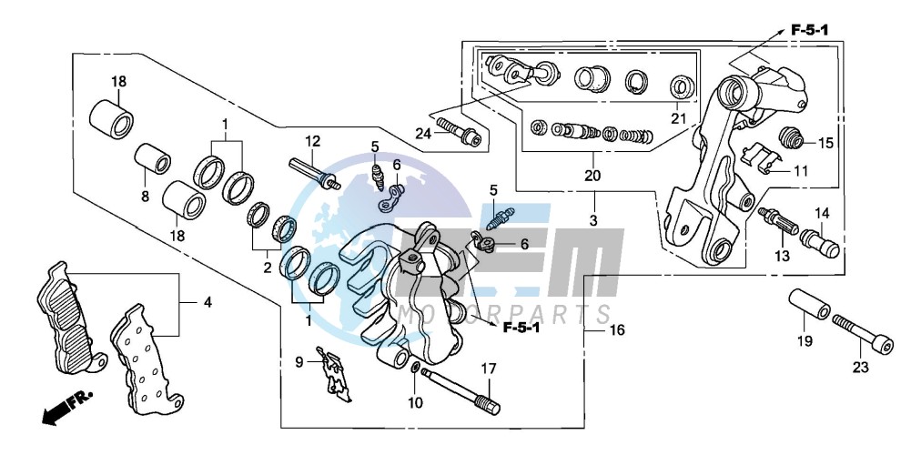 FRONT BRAKE CALIPER (L.) (XL1000VA)