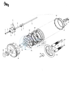 F11 (-A) 250 drawing CLUTCH -- 73-75 F11_F11-A_F11-B- -