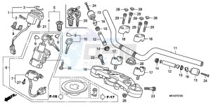 CBF1000TA France - (F / ABS CMF) drawing HANDLE PIPE/TOP BRIDGE