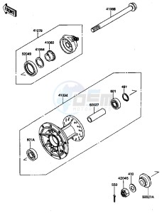 KL 650 A [KLR650] (A6-A9) [KLR650] drawing FRONT HUB