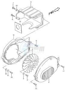 AY50 (V-W-X-Y) katana drawing COOLING FAN (model AY50)