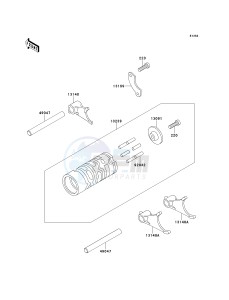 KX 60 B [KX60] (B10-B14) [KX60] drawing GEAR CHANGE DRUM_SHIFT FORK-- S- -