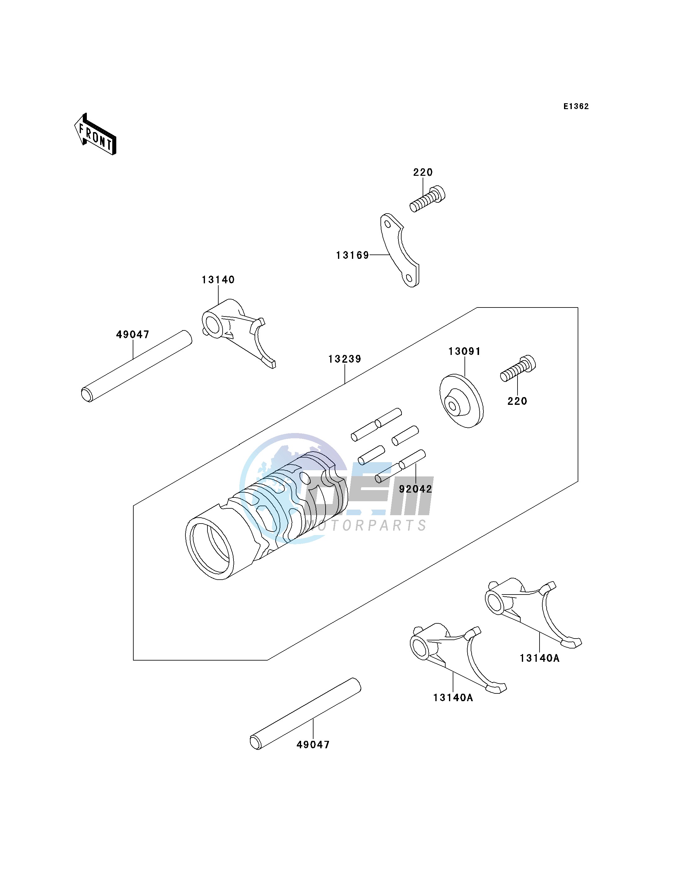 GEAR CHANGE DRUM_SHIFT FORK-- S- -