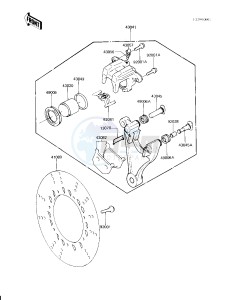 KZ 750 H [LTD] (H2-H4) [LTD] drawing REAR BRAKE -- 81-83 H2_H3_H4- -