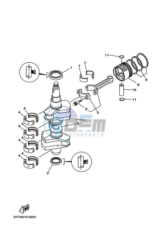 CRANKSHAFT--PISTON