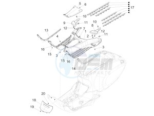 PRIMAVERA 150 4T 3V IGET ABS E4 (EMEA) drawing Central cover - Footrests