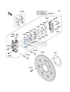 Z1000 ZR1000B9F FR GB XX (EU ME A(FRICA) drawing Front Brake