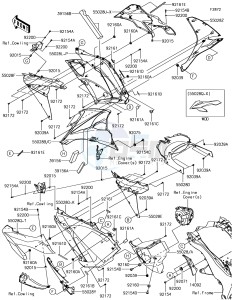 Z1000SX ZX1000WHF XX (EU ME A(FRICA) drawing Cowling Lowers