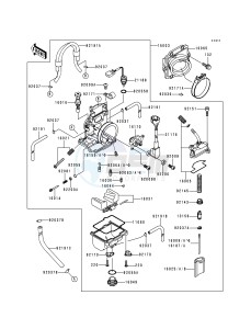 KX 250 L [KX250] (L2) [KX250] drawing CARBURETOR