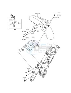 NINJA_300_ABS EX300BFFA XX (EU ME A(FRICA) drawing Front Fender(s)