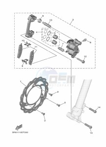 YZ65 (BR86) drawing FRONT BRAKE CALIPER