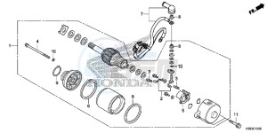 MSX125D MSX125 UK - (E) drawing STARTER MOTOR