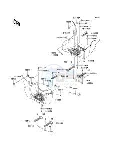 KVF 750 E [BRUTE FORCE 750 4X4I NRA OUTDOORS] (E8F-E9FA) E8FA drawing FOOTRESTS