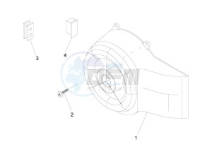 LX 50 2T E2 Touring (30Kmh) drawing Flywheel magneto cover - Oil filter