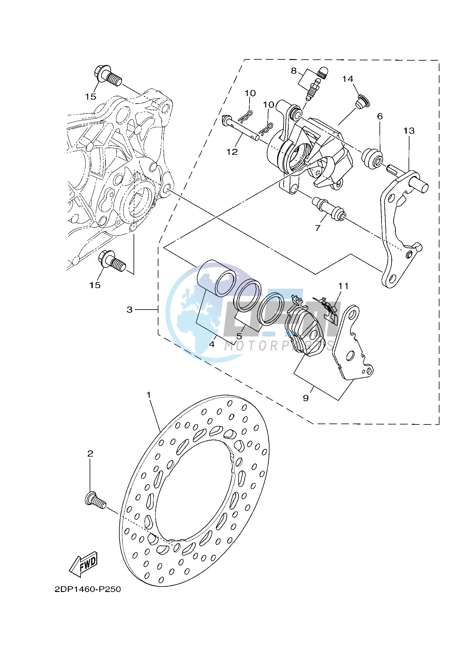 REAR BRAKE CALIPER