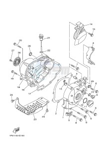 TT-R50 TT-R50E (2CJ6 2CJ7 2CJ8) drawing CRANKCASE COVER 1