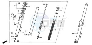 CBF1000 drawing FRONT FORK