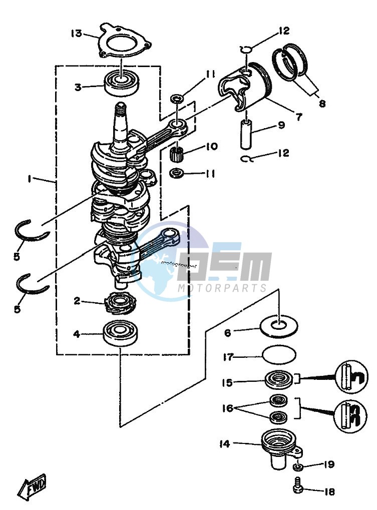 CRANKSHAFT--PISTON