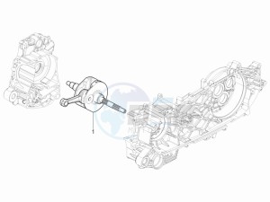 Beverly 350 4t 4v ie e3 Sport Touring drawing Crankshaft