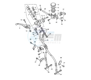 YZF R 750 drawing FRONT MASTER CYLINDER