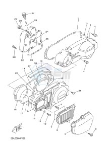 YPR250RA XMAX 250 ABS EVOLIS 250 ABS (2DL7 2DL7) drawing CRANKCASE COVER 1