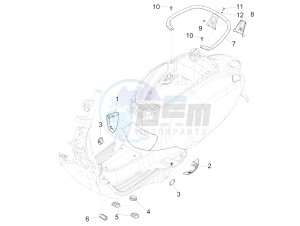 Primavera 150 4T 3V iGET (APAC) (AU, CN, EX, RI, TN) drawing Side cover - Spoiler