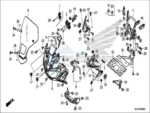 CRF1000DH 2ED - (2ED) drawing FRONT COWL