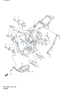 DR-Z250 (E24) drawing FRAME