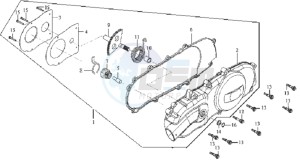 JOYRIDE 200 E2 - 2004 drawing CRANKCASE COVER LEFT