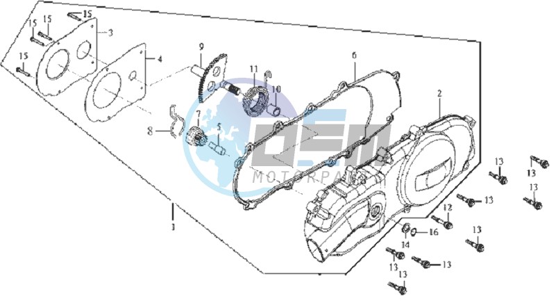 CRANKCASE COVER LEFT