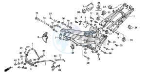 VFR750F drawing FRAME BODY (VFR750FL/FM/FN/FP)