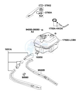 AGILITY FAT 50cc12 inch Netherlands drawing Fuel  tank