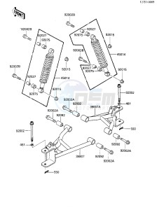 KLF 185 A [BAYOU 185] (A2-A4) [BAYOU 185] drawing SUSPENSION_SHOCK ABSORBER