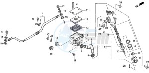 NX500 DOMINATOR drawing REAR BRAKE MASTER CYLINDER