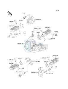 EX 500 D [NINJA 500R] (D6F-D9F) D9F drawing FOOTRESTS