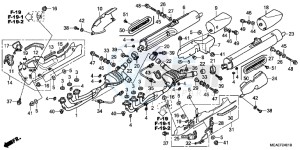 GL1800G GOLDWING 2ED drawing EXHAUST MUFFLER (EXCEPT GL1800 BR)