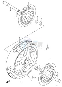 GSX-R600 (E2) drawing FRONT WHEEL