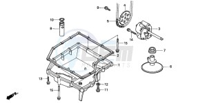 CBR600F3 drawing OIL PAN/OIL PUMP