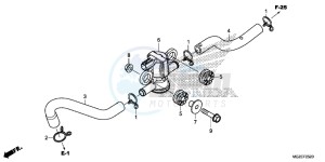 CB500FD CB500F UK - (E) drawing AIR INJECTION SOLENOID VALVE