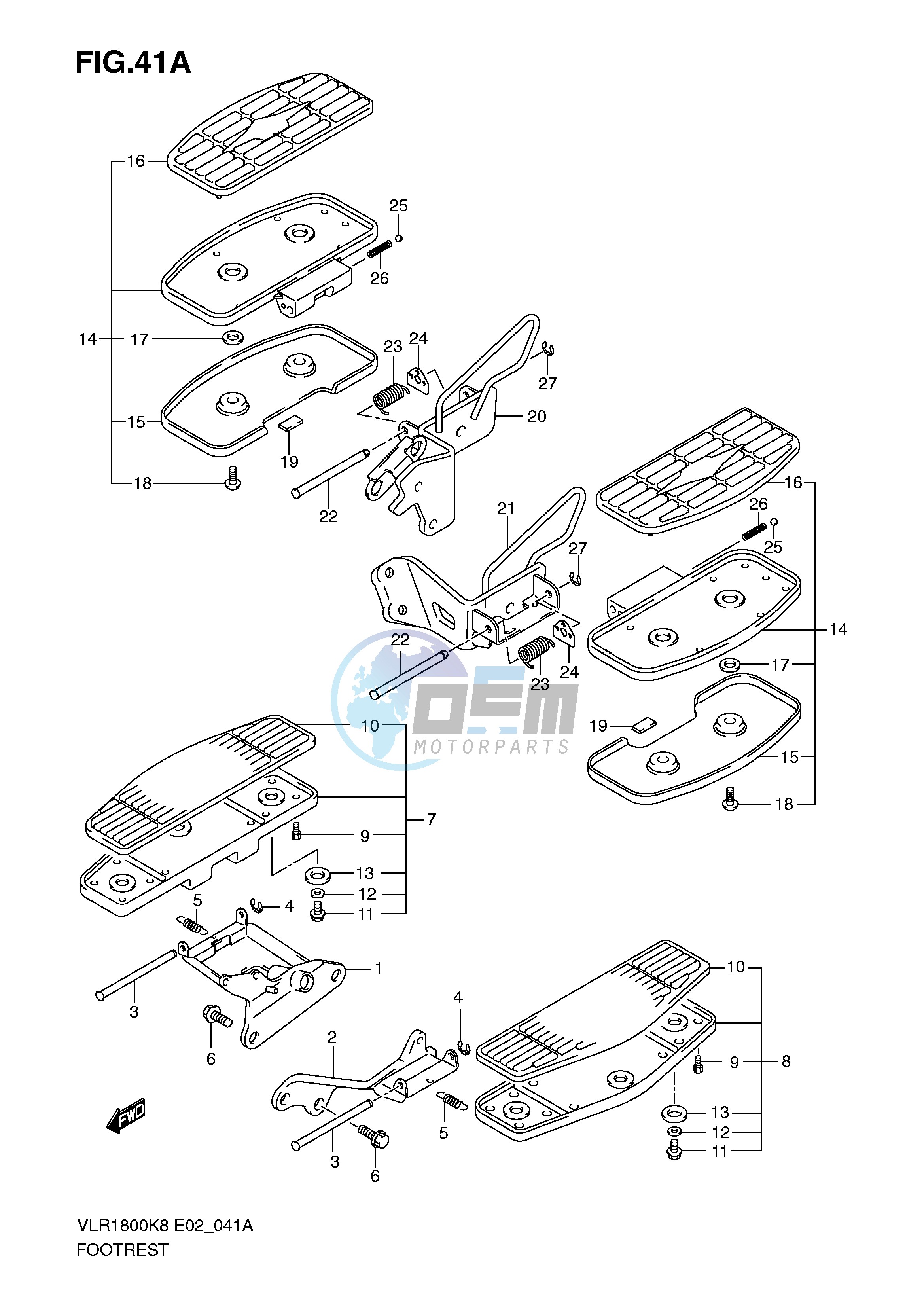 FOOTREST (VLR1800TK9 TL0 E24)