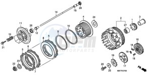 XL1000VA9 France - (F / ABS CMF) drawing CLUTCH