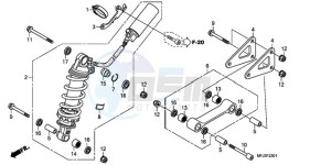 CBR600RAA BR / ABS - (BR / ABS) drawing REAR CUSHION (CBR600RA)