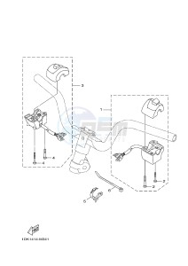 XC125R MAJESTY S (2PE1) drawing HANDLE SWITCH & LEVER