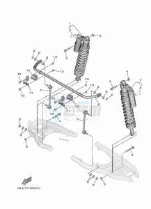 YXF1000EW YX10FRPAP (B4JF) drawing REAR SUSPENSION