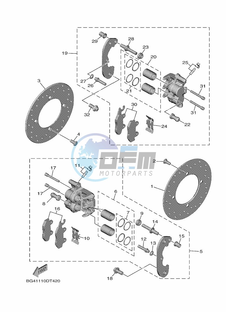 REAR BRAKE CALIPER