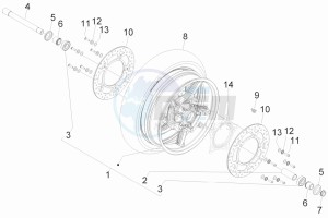 SRV 850 4t 8v e3 drawing Front wheel