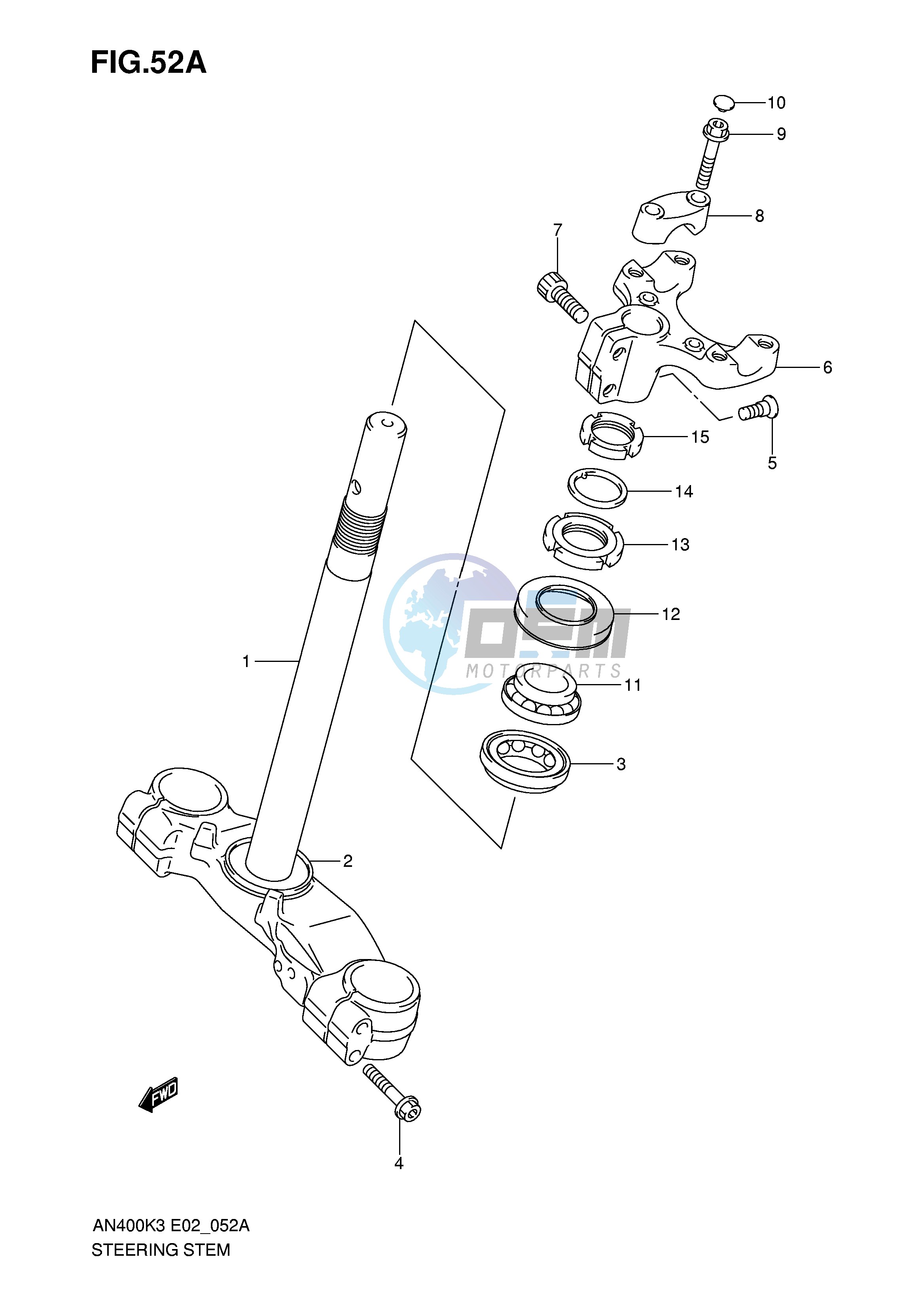 STEERING STEM (AN400SK5 SK6)